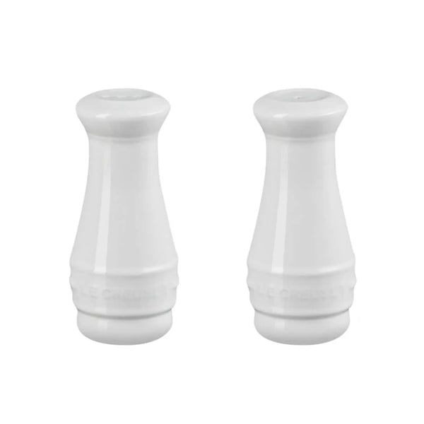 Kit com Saleiro & Pimenteiro Cerâmica Branco 110ml Le Creuset
