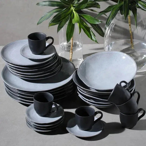 Aparelho de Jantar Stoneware Orgânico Concreto/Dust 30 Peças Porto Brasil
