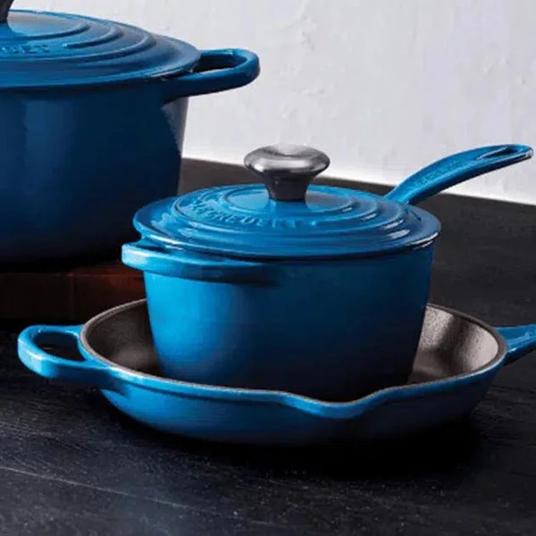 Panela Le Creuset Molheira Signature Azul Marseille 1,5L 16cm