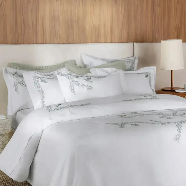 Jogo de Cama Queen Pistacia 4 Pçs 300 Fios 100% Algodão Egípcio Trussardi