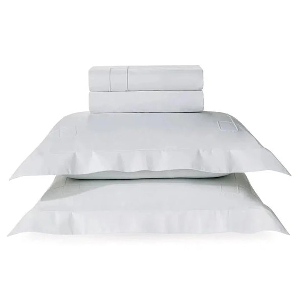 Jogo de Cama King Vernazza 4 Pçs 300 Fios Cetim 100% Algodão Egípcio Branco Trussardi