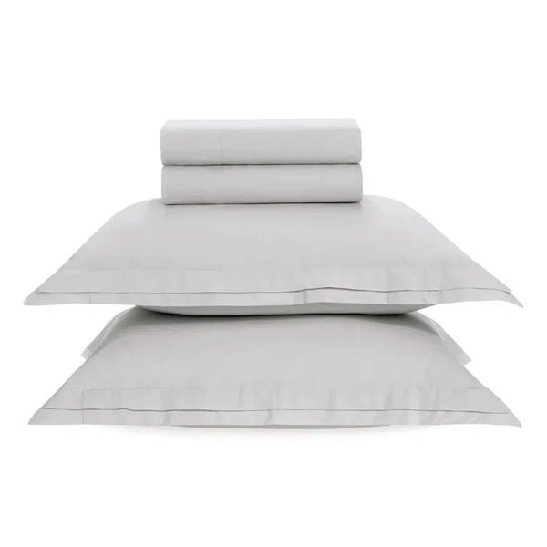 Jogo de Cama King San Pietro 4 Pçs 200 Fios Percal 100% Algodão Branco Trussardi