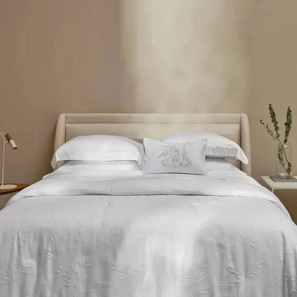 Jogo de Cama King Girelli 4 Pçs 300 Fios 100% Bambu Branco Trussardi
