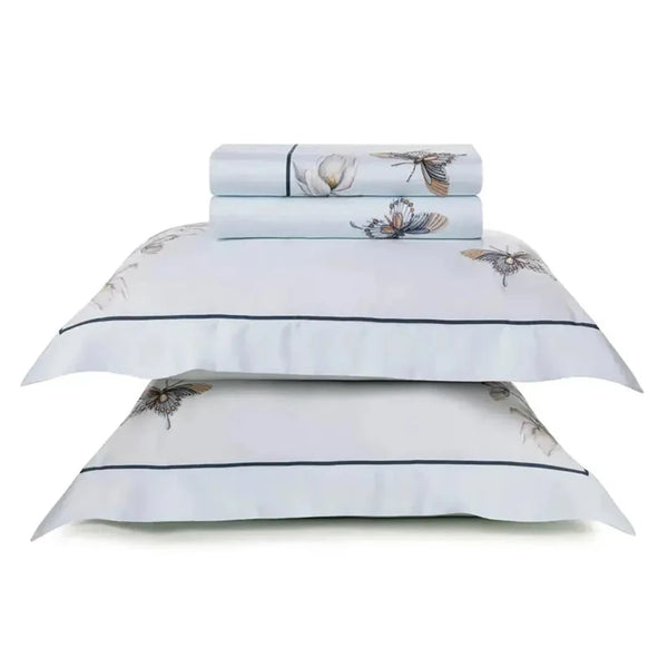 Jogo de Cama King Villa Reale 4 Pçs 300 Fios Cetim 100% Algodão Egípcio Trussardi