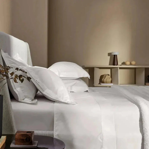 Jogo de Cama Queen San Pietro 4 Pçs 200 Fios Percal 100% Algodão Branco Trussardi