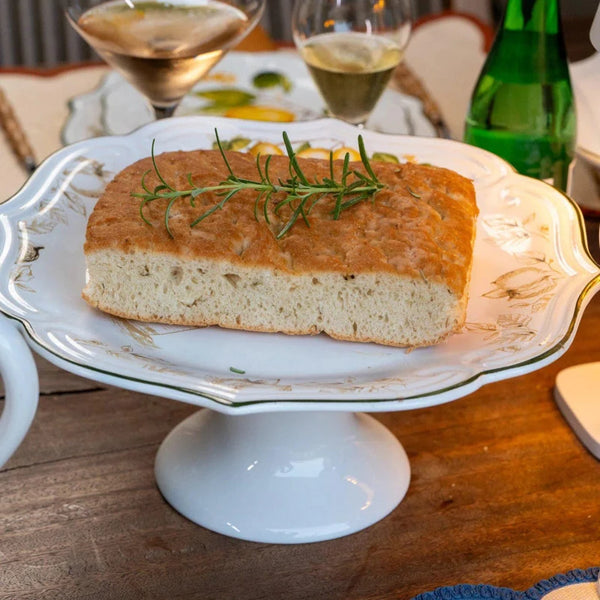 Porta Torta com Pé Cerâmica Toscana Scalla